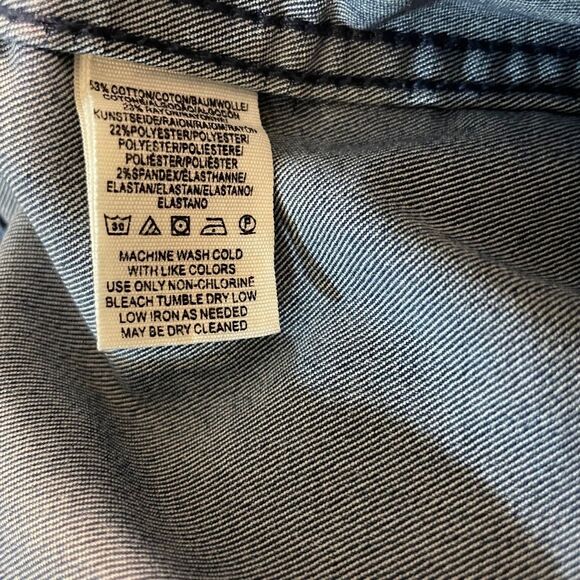 Free People Modern Femme Denim Mini Skirt Two Tone Blue Color Block Womens Sz 2 - Picture 4 of 8